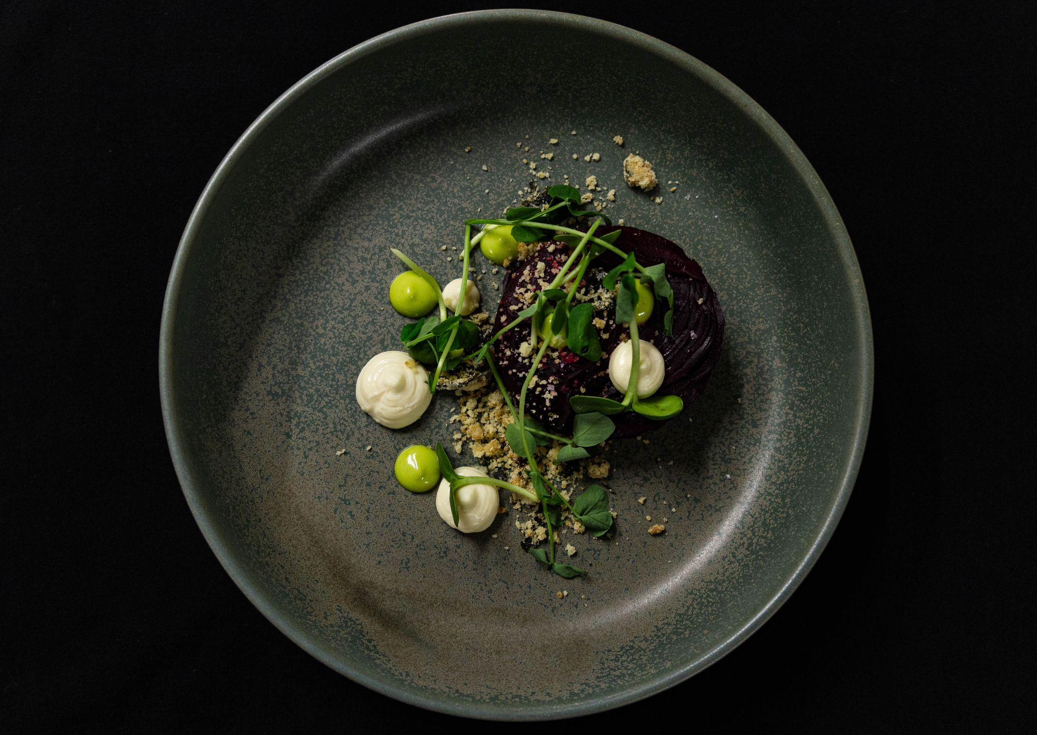 overhead look at a nicely prepared dish